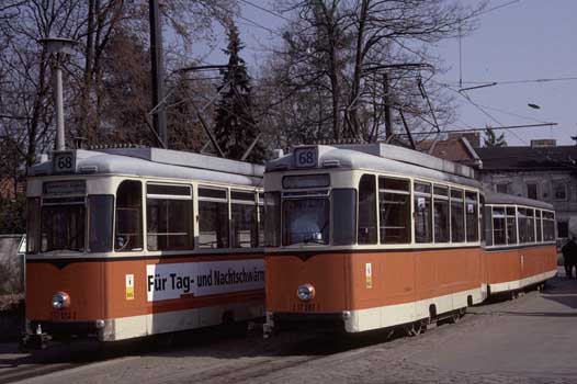 Reko-Triebwagen mit Großraum-Beiwagen in Schmöckwitz